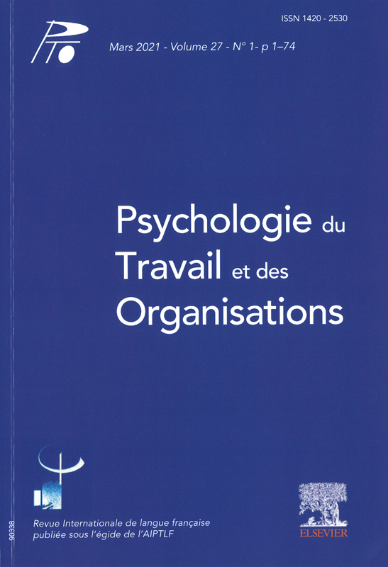 PSYCHOLOGIE DU TRAVAIL ET DES ORGANISATIONS  SPEPS